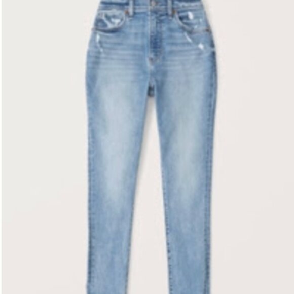 Abercrombie & Fitch High Rise Light Blue Jeans - Picture 2 of 7
